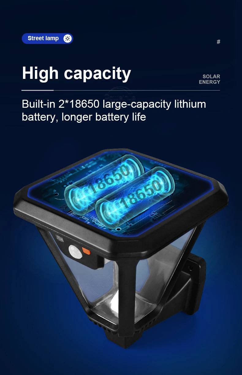 5000K Solar Pathway Garden Decor Lights Outdoor With Motion Sensor IP65 Waterproof Solar Lamp Patio Yard Lawn Sunlight Wall Lamp