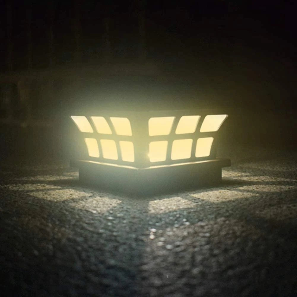 Solar Post Lamp Outdoor Waterproof Column Head Light for Garden Wall Lamp Garden Fence Landscape Lamp for Gate Garden
