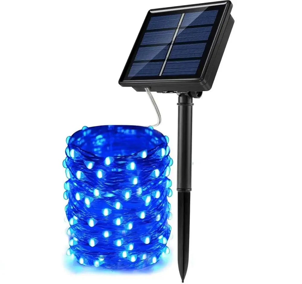 50-300 LED Solar Christmas String Lights Fairy Garden Outdoor Party Lamp 8 Modes Balcony Lights for Tree Patio Wedding Decor
