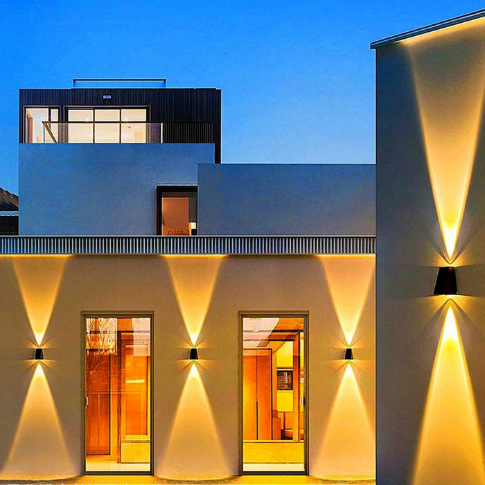 Solar Wall Lights Outdoor Garden Lighting External Solar Powered Led Outdoor Lamp Wall Sconces Yard and Garden Decors Decoration