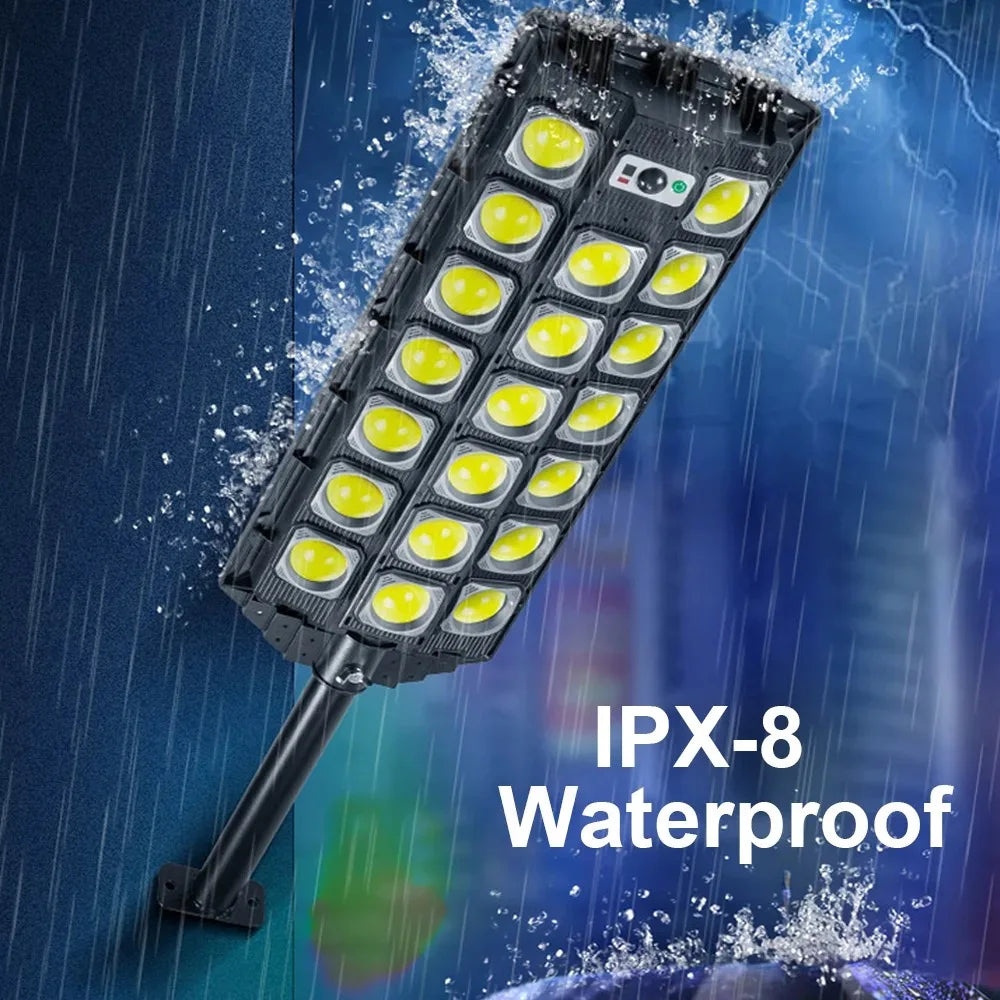 Powerful Solar Lights Outdoor 12000LM 598LED Motion Sensor Street Light 3Modes Waterproof IPX65 Garden Lamp With Remote Control