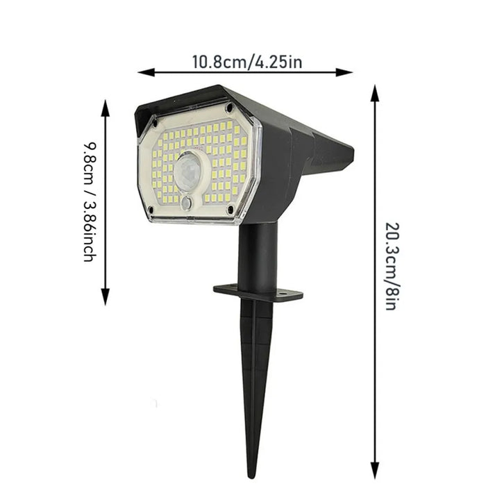 Solar Spot Lights Outdoor, 76 LED 3 Modes Solar Landscape Spotlights Waterproof Wall Lights for Walkway Yard Garden Driveway