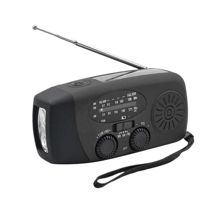 2000mA Outdoor Emergency Radio Portable Power Generation Radio Disaster Prevention Solar Hand Crank Radio AM/FM Radio