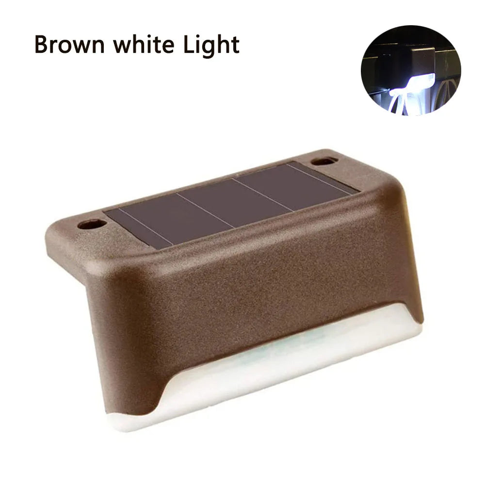 LED Solar Step Lamp Outdoor Path Stair Light Garden LED Lights Waterproof Balcony Light solar lights for garden Step Patio Fence