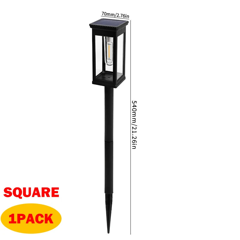 Solar Pathway Lawn Lights Outdoor Walkway Garden Tungsten lamp Waterproof Landscape Light Auto On/Off Lights for Yard Lawn Patio