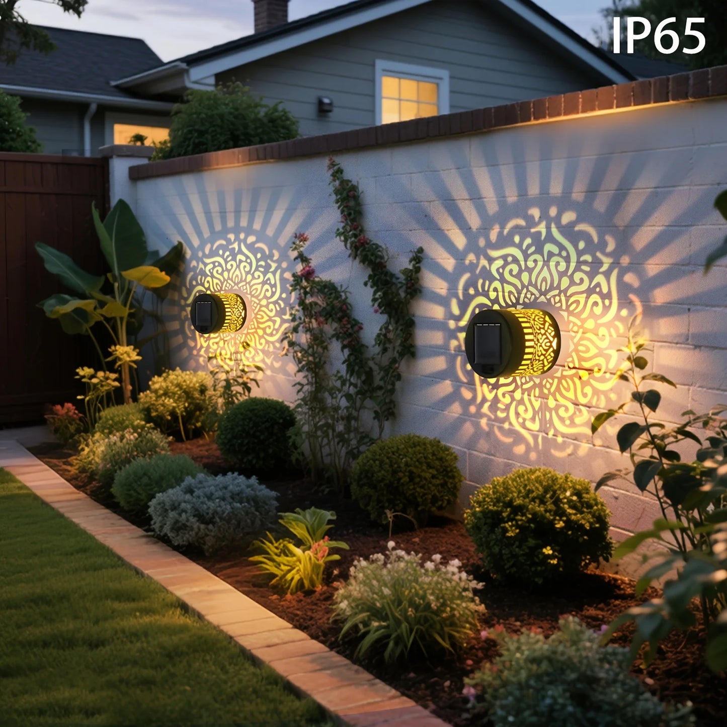 1/2pcs Solar Fence Lights with Cut-Out Design for Outdoor Wall Lighting, LED Solar Lights for Garden Patio and Step Illumination