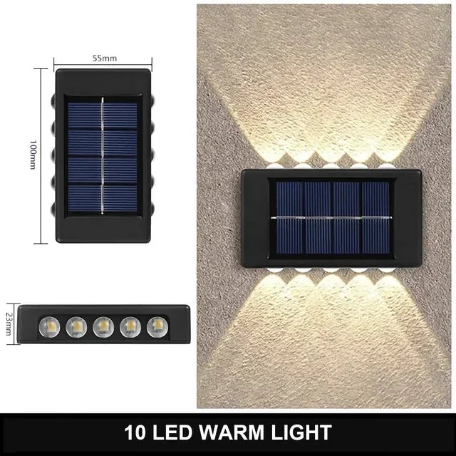 2-10PCS Outdoor Solar Step Lights Warm White LED Waterproof Stair Lamp for Fence Deck Railing Yard Garden Pathway Patio Lighting