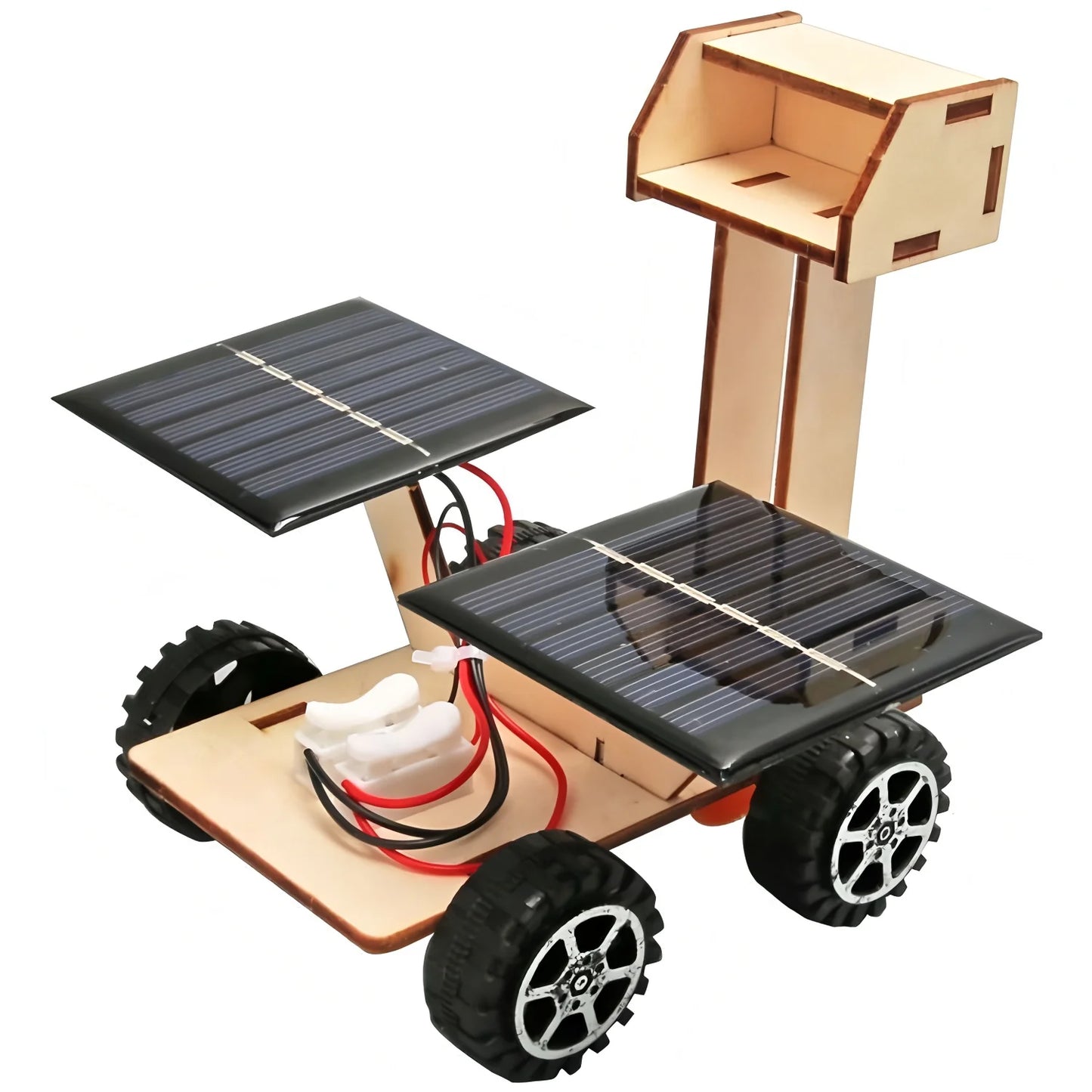 Solar Car Lunar Exploration Vehicle Children's Diy Hand-Assembled Model Diy 3d Wooden Puzzle Science And Education Toys