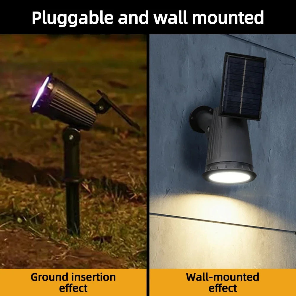 Solar Pathway Lights Outdoor Waterproof Bright Monocrystalline Silicon Garden Decora Light LED Landscape Lamp for Yard Fenced