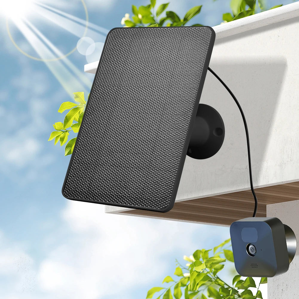 Solar Battery Charger 4W Solar Power Bank Waterproof Micro USB with Rubber Plug for Blink XT/XT2/Outdoor Camera(3rd Gen)