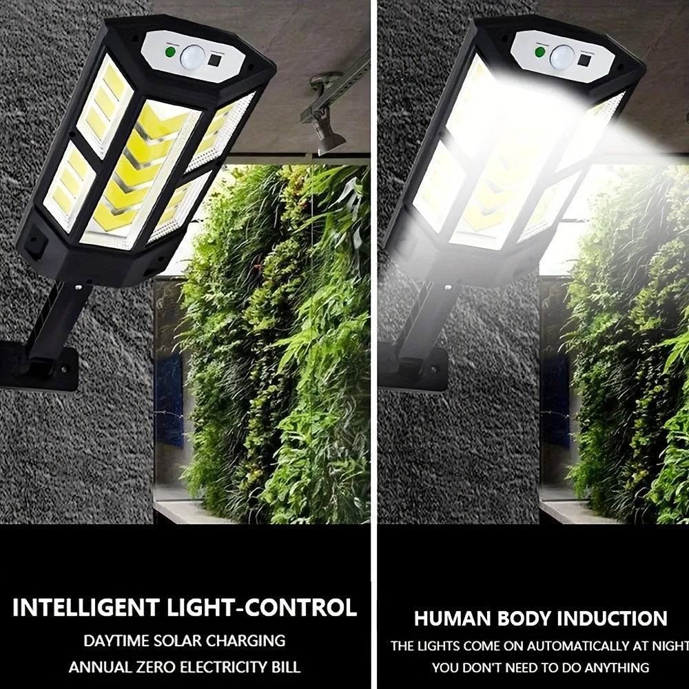 1pc Solar Street Lights,43LED Solar Wall Light Outdoor,Remote Control Solar Flood Light,Motion Sensor,For Yard,Garden Lamp