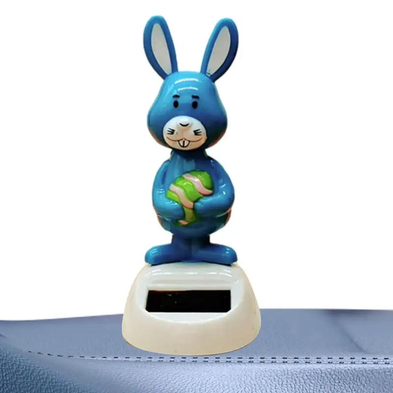 Solar Dancing toy Car Decoration Solar Energy Decoration Shaking Head Doll Cartoon rabbit Shape Decoration Home Ornaments