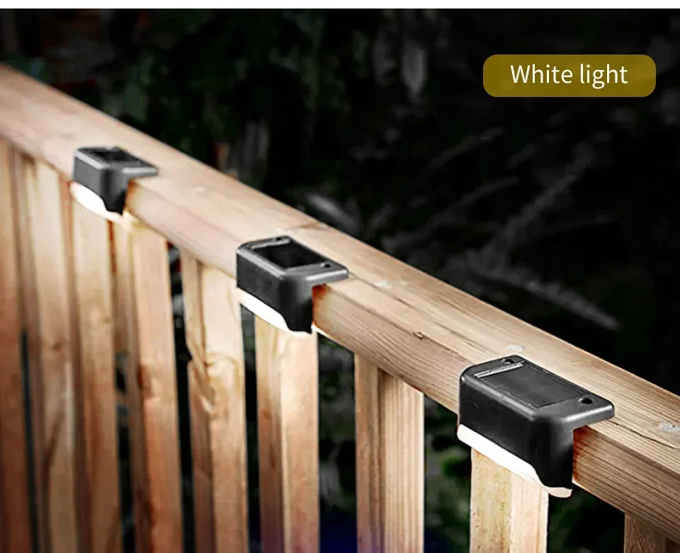 1/4/8/pcs Solar Deck Lights Outdoor Waterproof LED Fence Lights Garden Decor Solar Lamp for Stairs Railing Yard Patio Pathway