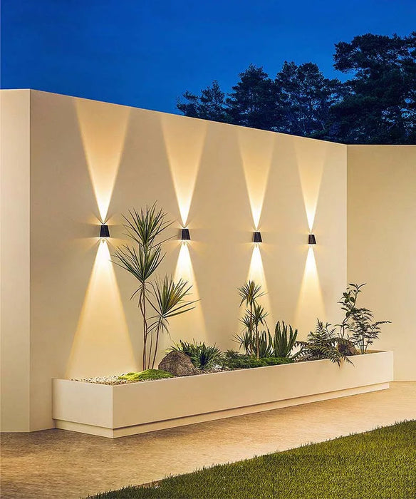 Solar Wall Lights Outdoor Garden Lighting External Solar Powered Led Outdoor Lamp Wall Sconces Yard and Garden Decors Decoration