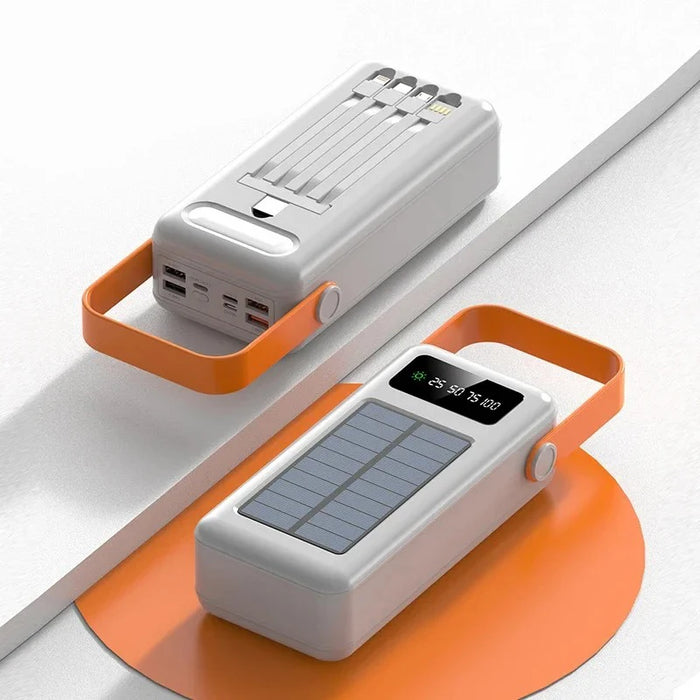 200000mAh Portátil Banco De Energia Solar Bateria Externa Carregamento Rápido à Prova Dwaterproof água Powerbank Com Lanterna