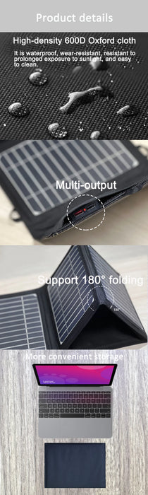 FIFAR Portable Solar Panel 40W High Power High Quality Waterproof Foldable Outdoor Cells Battery Charger for Mobile Phone Travel