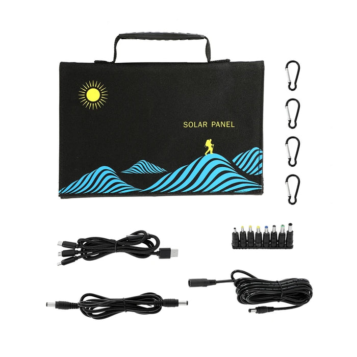 100W Solar Panel Folding Bag USB+DC Output Solar Charger Portable Foldable Solar Charging Device Outdoor Portable Power Supply