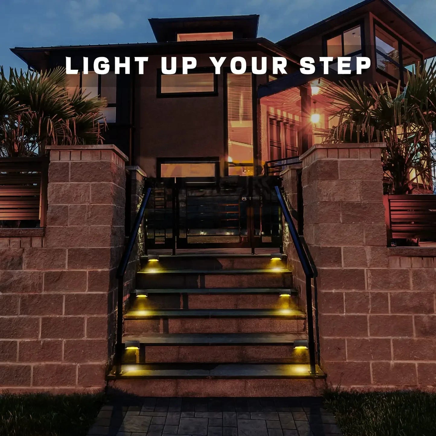 1~24PCs Solar Deck Lights Outdoor Waterproof LED Garden Step Light Stair Decorative Fence Lighting Patio Stairs Railing Pathway