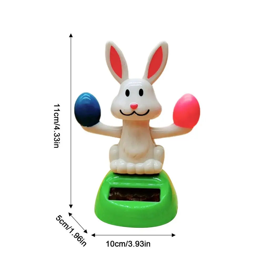 Solar Dancing toy Car Decoration Solar Energy Decoration Shaking Head Doll Cartoon rabbit Shape Decoration Home Ornaments