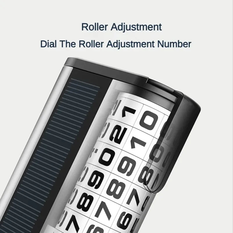 Solar Charging Car Parking Number Plate Luminous Auto Parking Card Temporary Stop Phone Number Card for Car Decoration Accessory