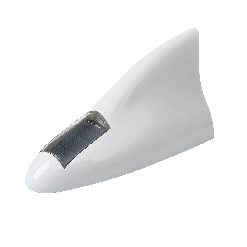 Solar anti rear end collision flashing light LED warning light Car shark fin antenna modified General Motors decorative light