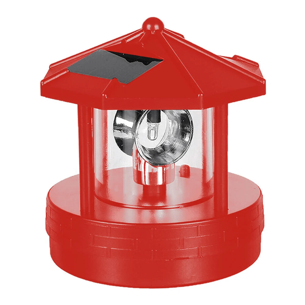 Solar Rotating Lighthouse LED Solar Lights 360-degree Rotating Landscape Lamp Beacon Beam Lamp For Garden Yard Street Light