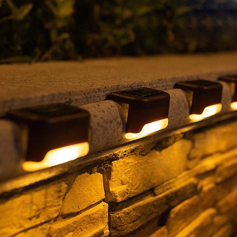 1/4/10/20pcs LED Solar Stair Light Waterproof Outdoor Garden Passage Courtyard Terrace Guardrail Step Light Landscape Light