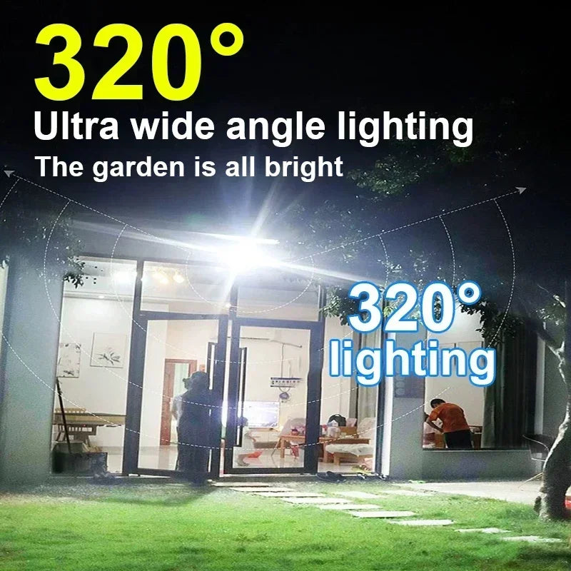 LED Solar Street Light Outdoor Waterproof Motion Sensor Remote Control Lights 3 Mode Courtyard Porch Decorative Wall Lamp