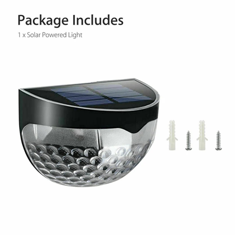2/4/6/10/12/18/20Pcs Solar Fence Light Outdoor Waterproof Wall Lamps Festoon Decoration LED Light for Garden Step Patio Stairs
