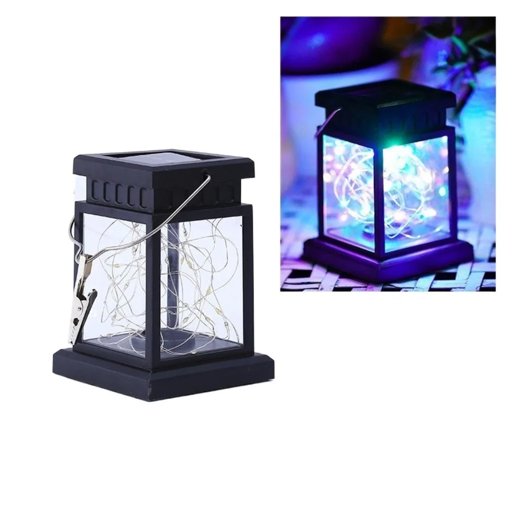 Waterproof Solar Hanging Lantern Hanging Atmosphere Simulated Candle Lanterns Luminous Night Lights Led Wind Lights Outdoor
