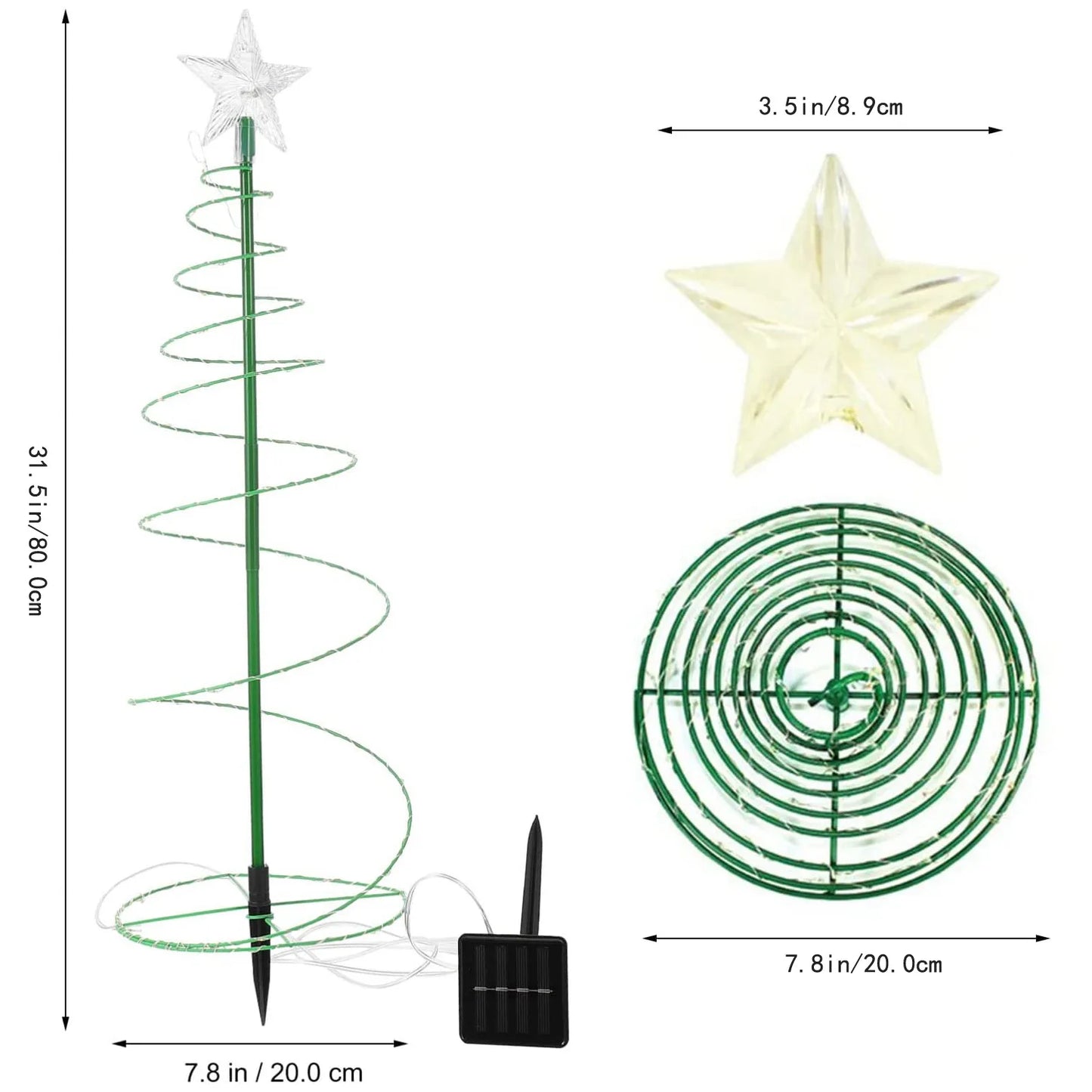 New Solar-powered Christmas Tree, Halloween Tree Decoration, Artificial Christmas Tree, Lawn Light, Solar LED Landscape Light