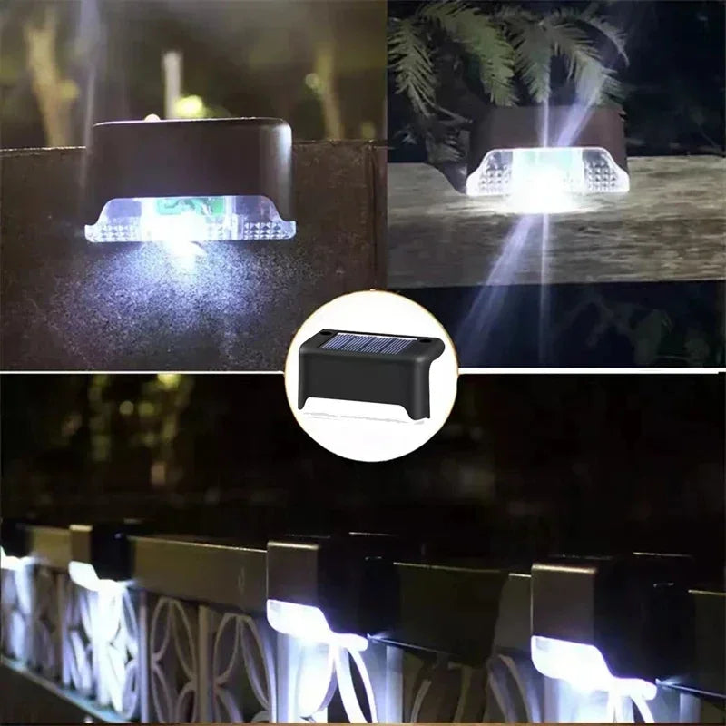 1/4/8/12Pcs Solar Deck Lights Outdoor Waterproof LED Fence Lights Step Garden Decorate Lamp for Patio Stairs Railing Pathway