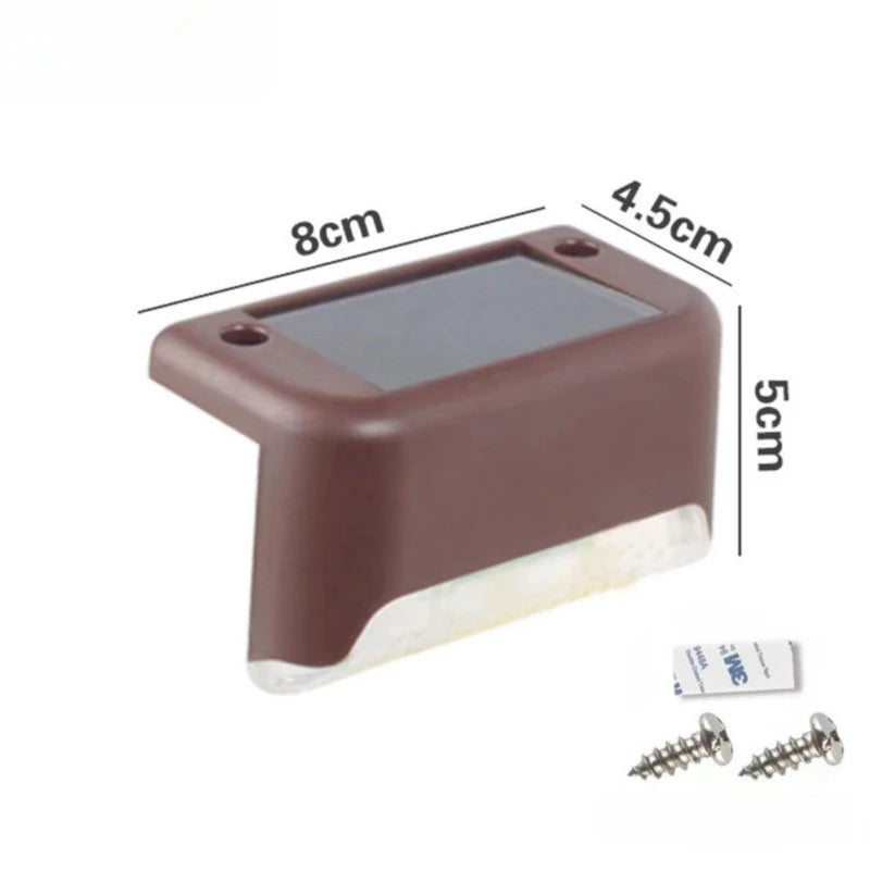 Solar Step Led Light Outdoor Wall Fence Decoration Illuminated Waterproof Staircase Light Courtyard Railing Staircase Light
