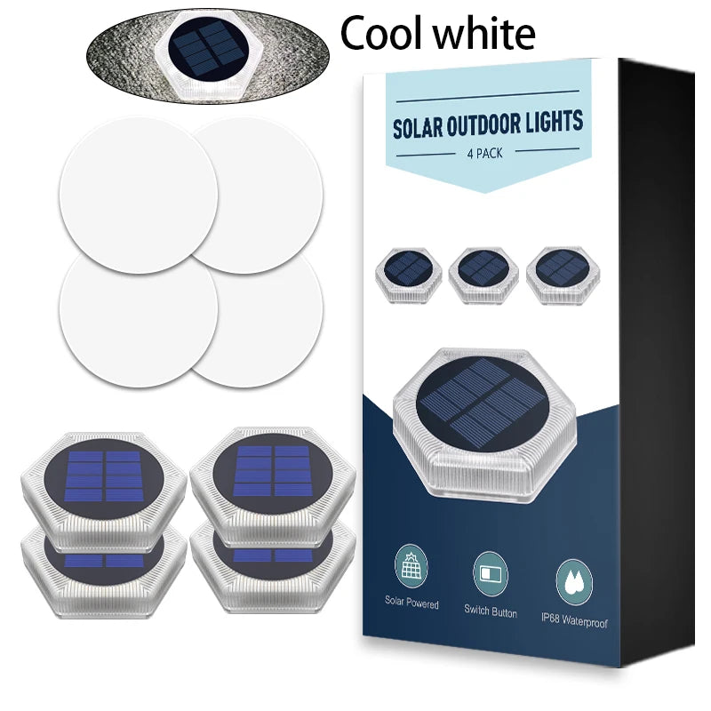 Solar Deck Lights Fence Post Solar Lights for Patio Pool Stairs Step and Pathway Deck Lights Solar Powered Outdoor Lights