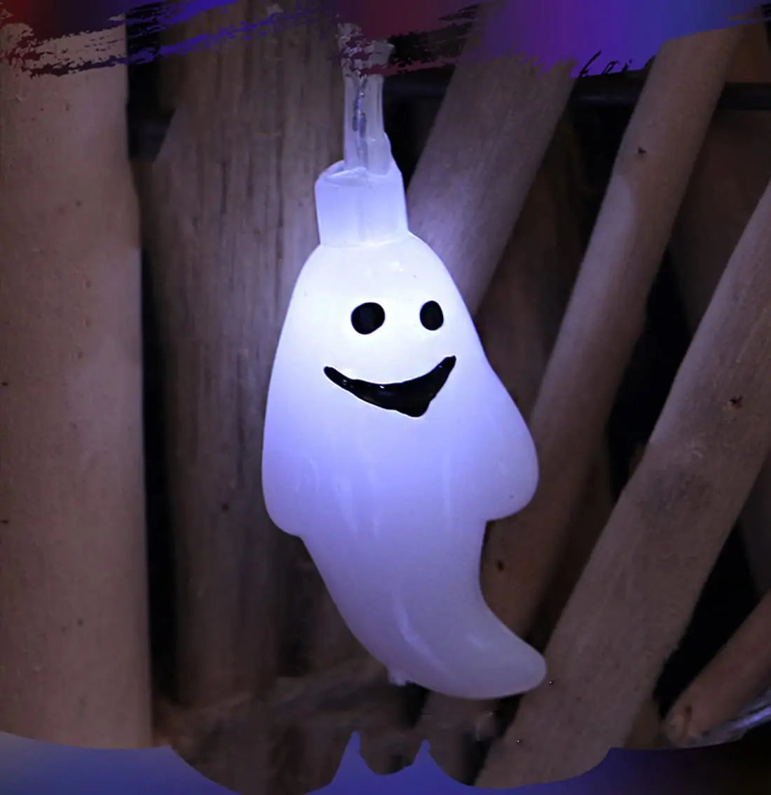 Solar Ghost Light Halloween Christmas Decoration Ghost String Led Lamp Sun Outdoor 100 LED for Waterproof Garland Party Decor