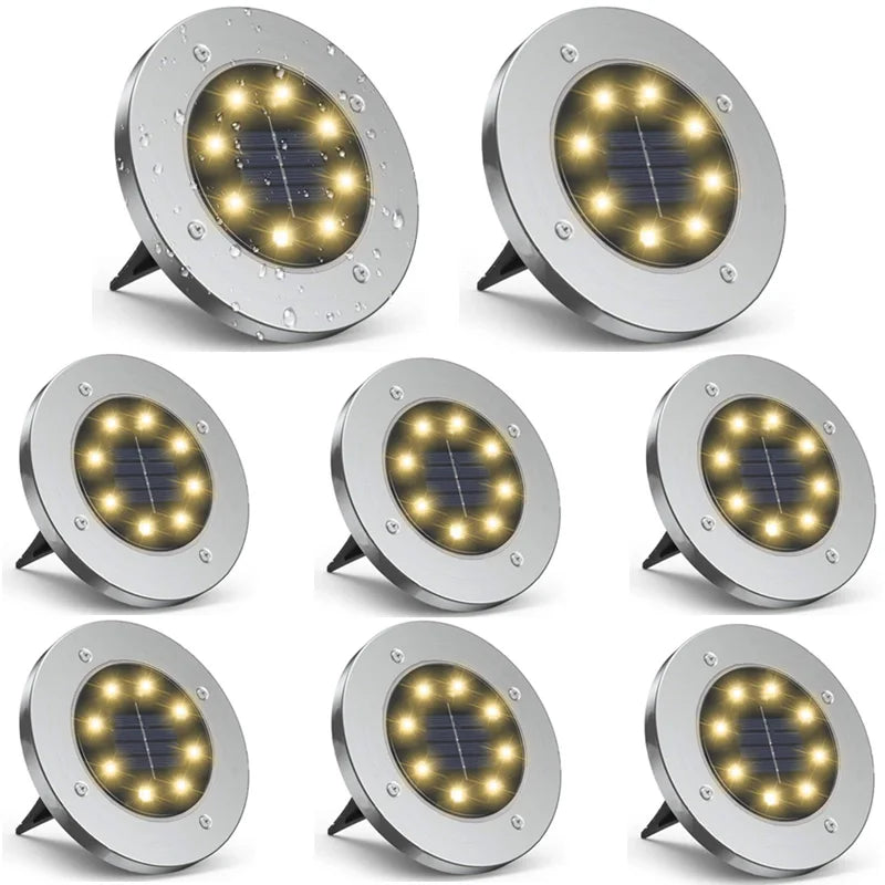 Solar Ground Light Garden Lamp Solar Powered Landscape Path Outdoor for Yard Backyard Lawn Patio Decorative Wedding Christmas