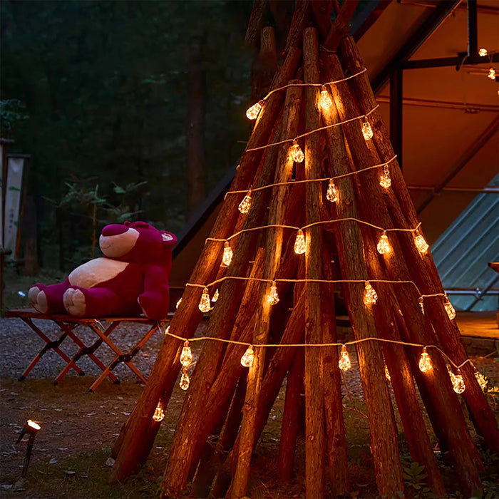 Solar Patio String Light 7m 16 Bulbs 8 Modes Fairy Light Outdoor Waterproof Lamp For Garden Fence Balcony Party Christmas Decor