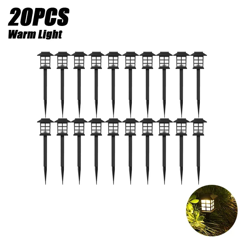 Led Solar Pathway Lights Waterproof Outdoor Solar Lamp for Garden/Landscape/Yard/Patio/Driveway/Walkway Lighting