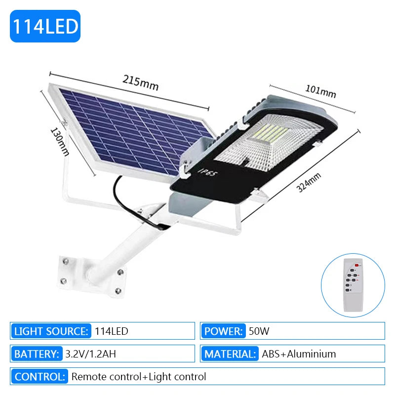 Led Solar Street Light Outdoor Garden IP65 Waterproof Solar Light 50-200W Courtyard Porch Balcony Garage Dusk To Dawn Wall Lamp