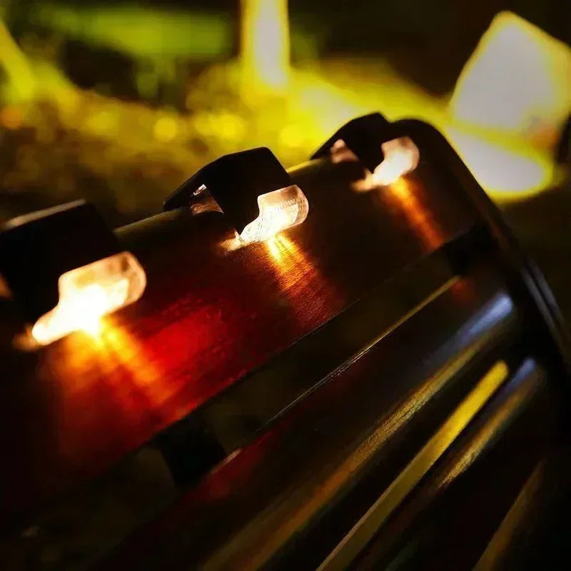 4 Pack Solar Wall Lights for Deck Step Railing Patio Stair Yard Garden Decoration Solar LED Light Outdoor Holiday Lighting