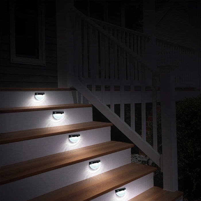2/4/6/10/12/18/20Pcs Solar Fence Light Outdoor Waterproof Wall Lamps Festoon Decoration LED Light for Garden Step Patio Stairs