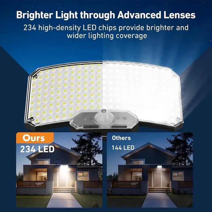 Solar Lights for Outside, Solar Light Outdoor with Motion Sensor Waterproof Wall Lamp for Yard Garage Solar Flood Security Light