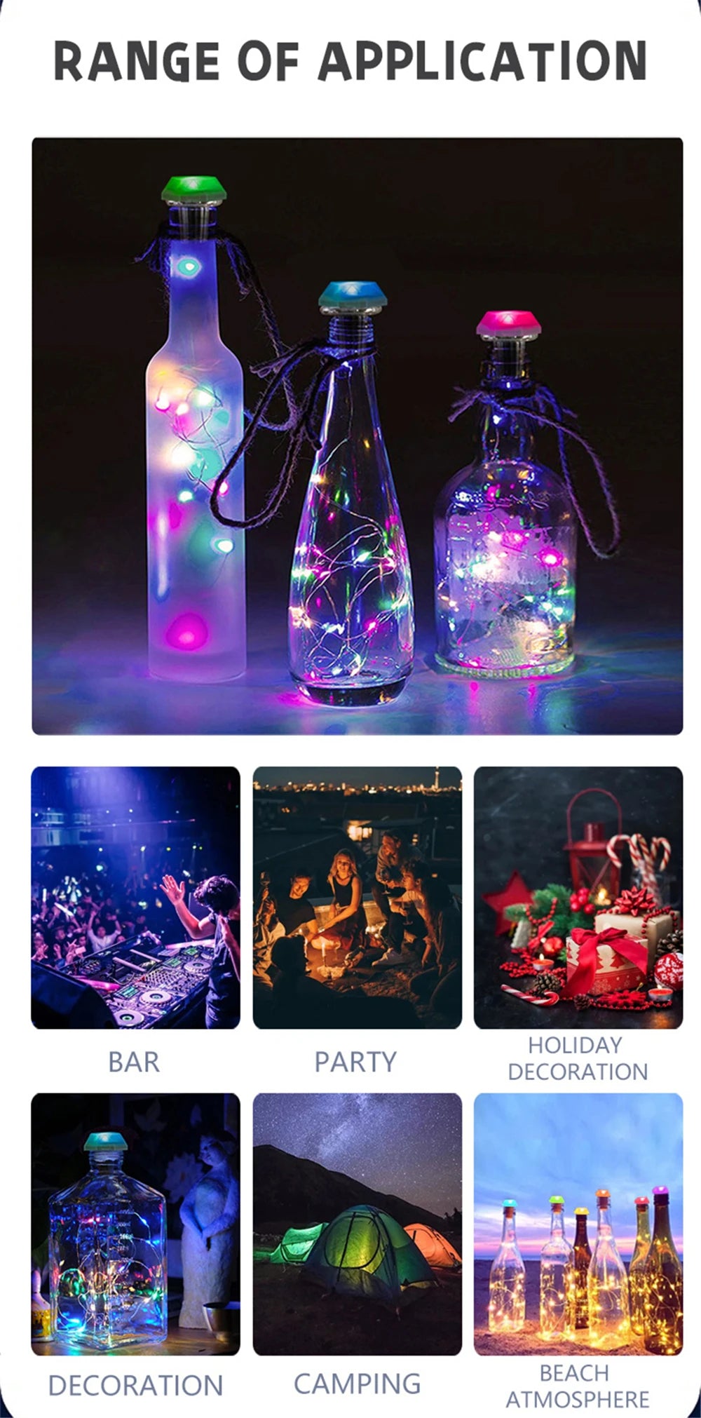 Upgraded Solar Wine Bottle Lights LED Waterproof Copper Lights Fairy Cork String Lights for Christmas, Outdoor, Wedding Decor