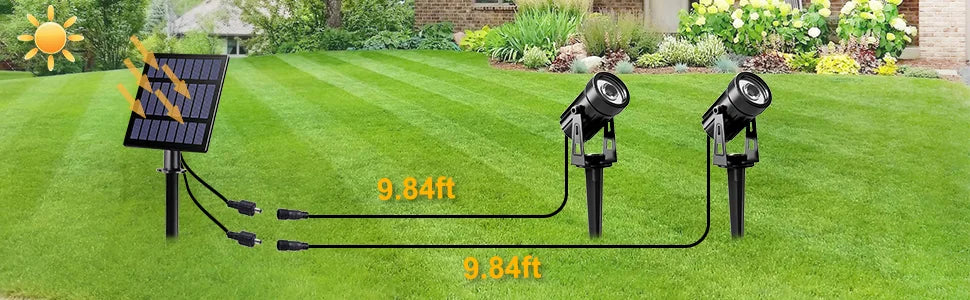 3000K/6000K Solar LED Light Outdoor Solar Spotlight Solar Garden Light Outdoor IP65 Waterproof Solar Power Light Wall Light