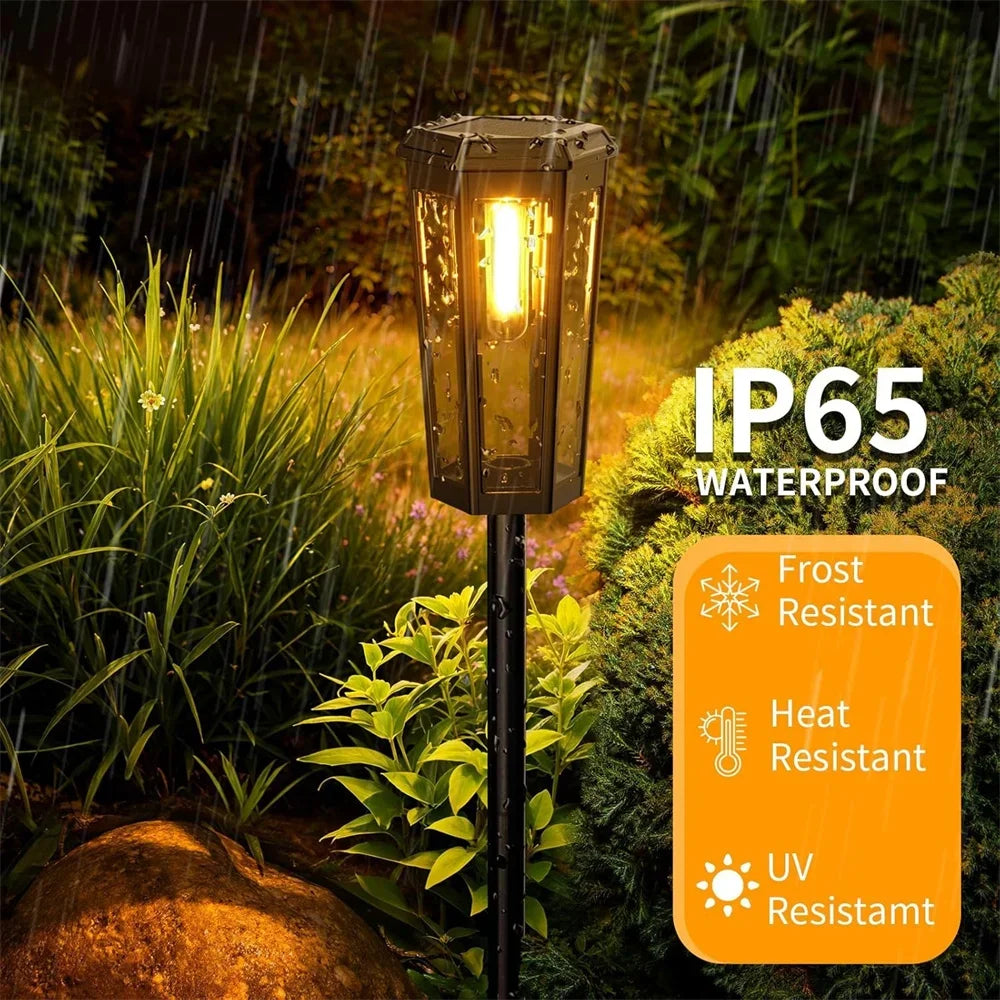 1/4/6 Pack Solar Pathway Lights Outdoor Solar Lights IP65 Waterproof Garden Lights Solar Lamp Outdoor Landscape Lamps for Lawn
