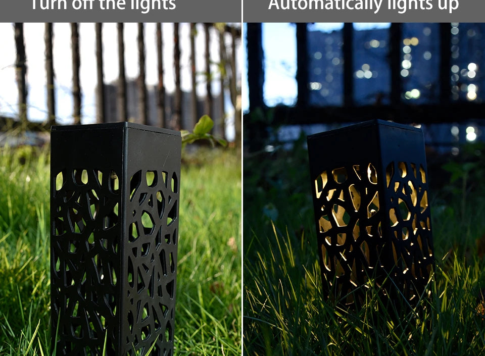 Solar Garden Light Outdoor Solar Hollow Lawn Lamp Decoration Lighting Waterproof For Pathway Yard Park Courtyard Sunpower