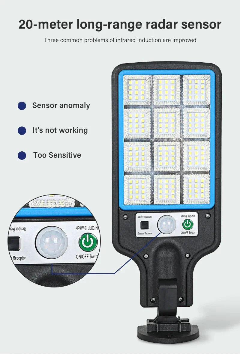LED Solar Street Lights Outdoor 1-4 Pack Solar Lamp with 3 Light Mode Waterproof Motion Sensor Security Lighting for Garden