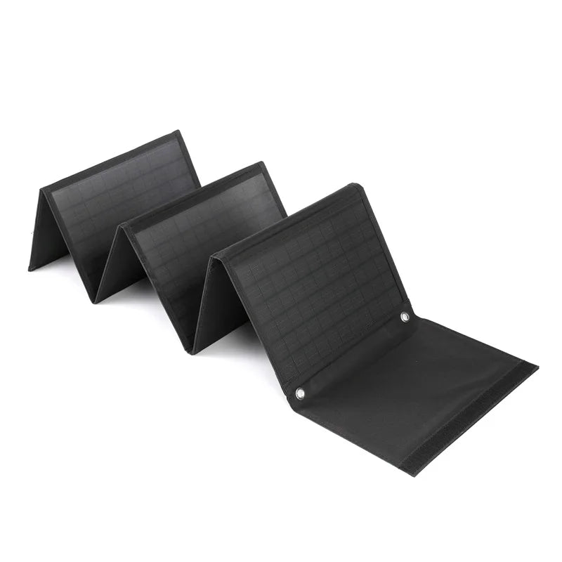 100W Foldable Solar Panel Portable Folding Bag USB+DC Output Solar Charger Outdoor Power Supply for Mobile Phone Power Generator