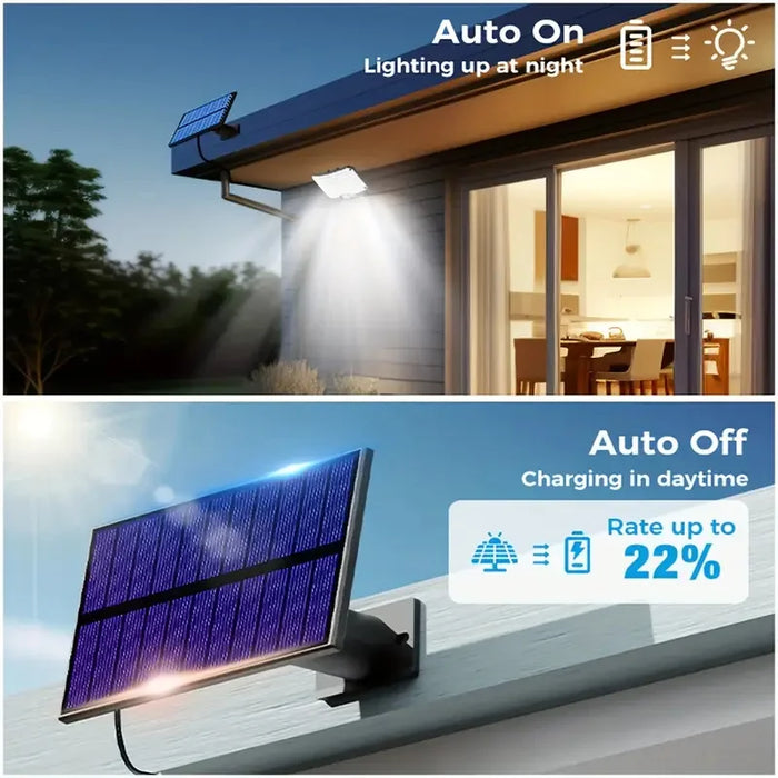 Solar Lights for Outside, Solar Light Outdoor with Motion Sensor Waterproof Wall Lamp for Yard Garage Solar Flood Security Light