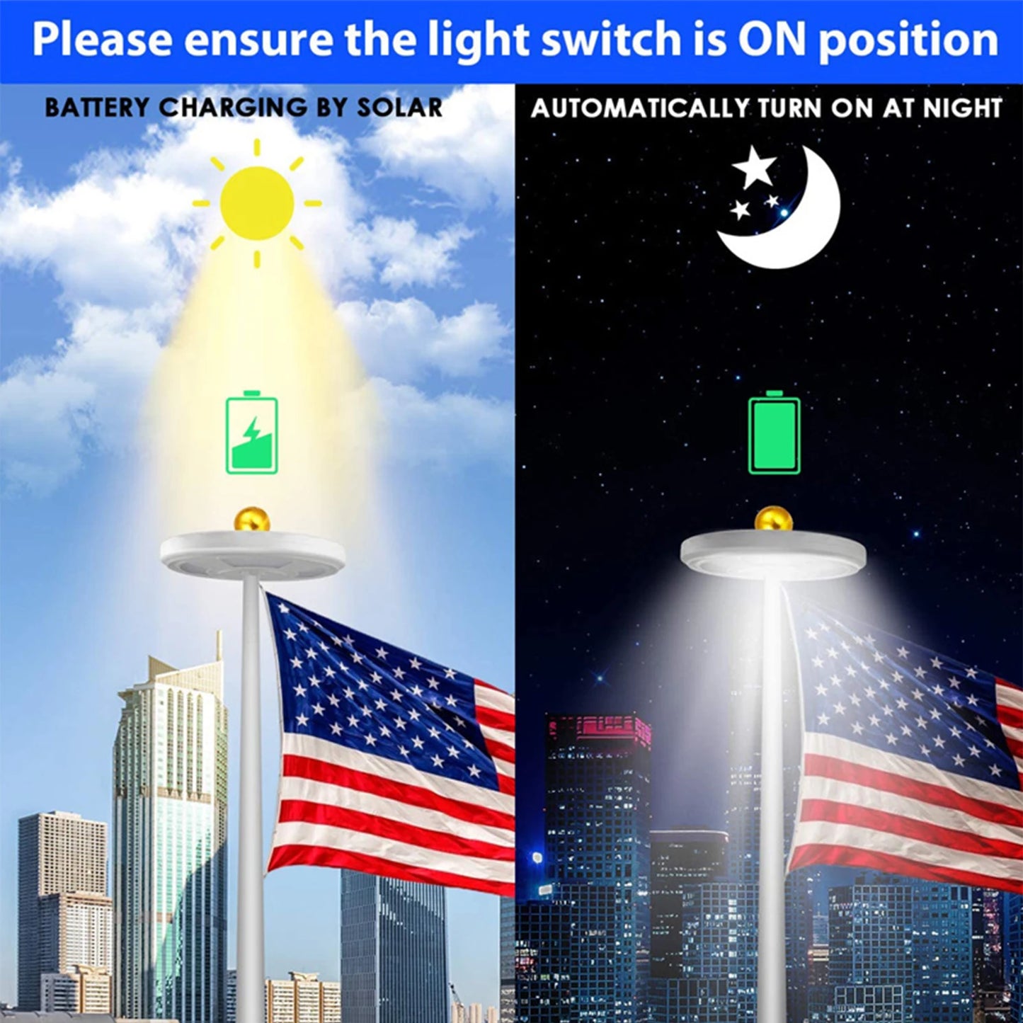 Camping Lights Flagpole Lights Outdoor Camping Light Outdoor Camping Lights Solar Flagpole Lights 128LED Outdoor Camping Lights